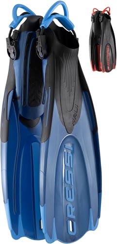 Cressi Maui Fins - Diving and Snorkelling Fins with EBS System,Black / Blue,L-XL