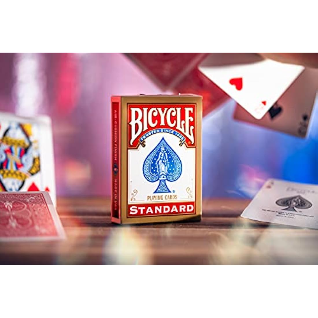 Bicycle Gold Standard Playing Cards - 12 Decks, Air Cushion Finish, Iconic International Rider Back Design, Standard Index, Superb Handling and Durability