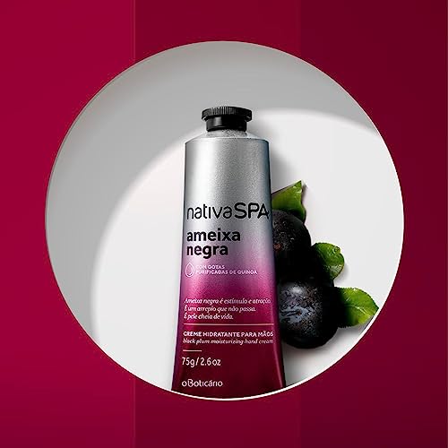 Creme hidratante para mãos Ameixa Negra NativaSpa - 75g