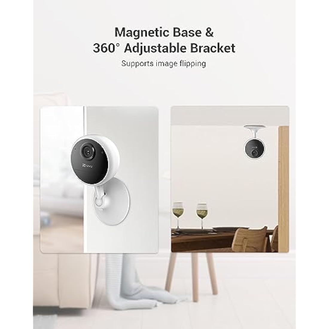 EZVIZ Battery Camera Indoor Wireless, 512GB Storage No Subscription, Alexa Google Compatible, No Plug-in, App Control, Security Camera, 1080P, Motion & Human Detection, Night Vision, Two Way Audio-CB1