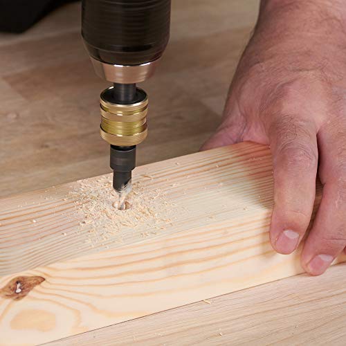 Trend Snappy 5-Piece TCT Countersink Set, Imperial, Adjustable Depth, Quick Release System, SNAP/CSTC/SET