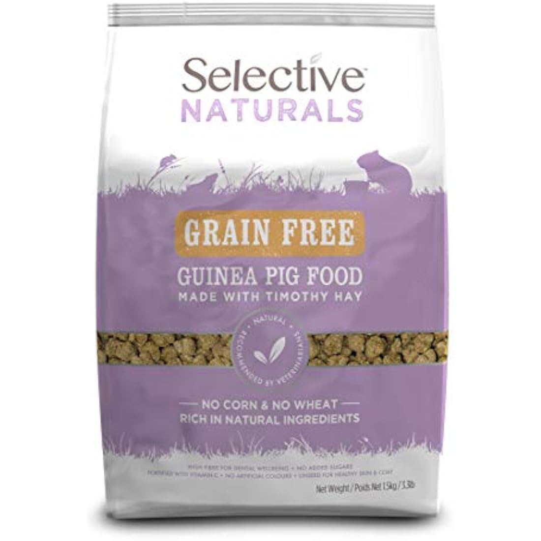 Supreme Petfoods Selective Naturals Grain Free Guinea Pig Food, Timothy Hay, 1.5KG