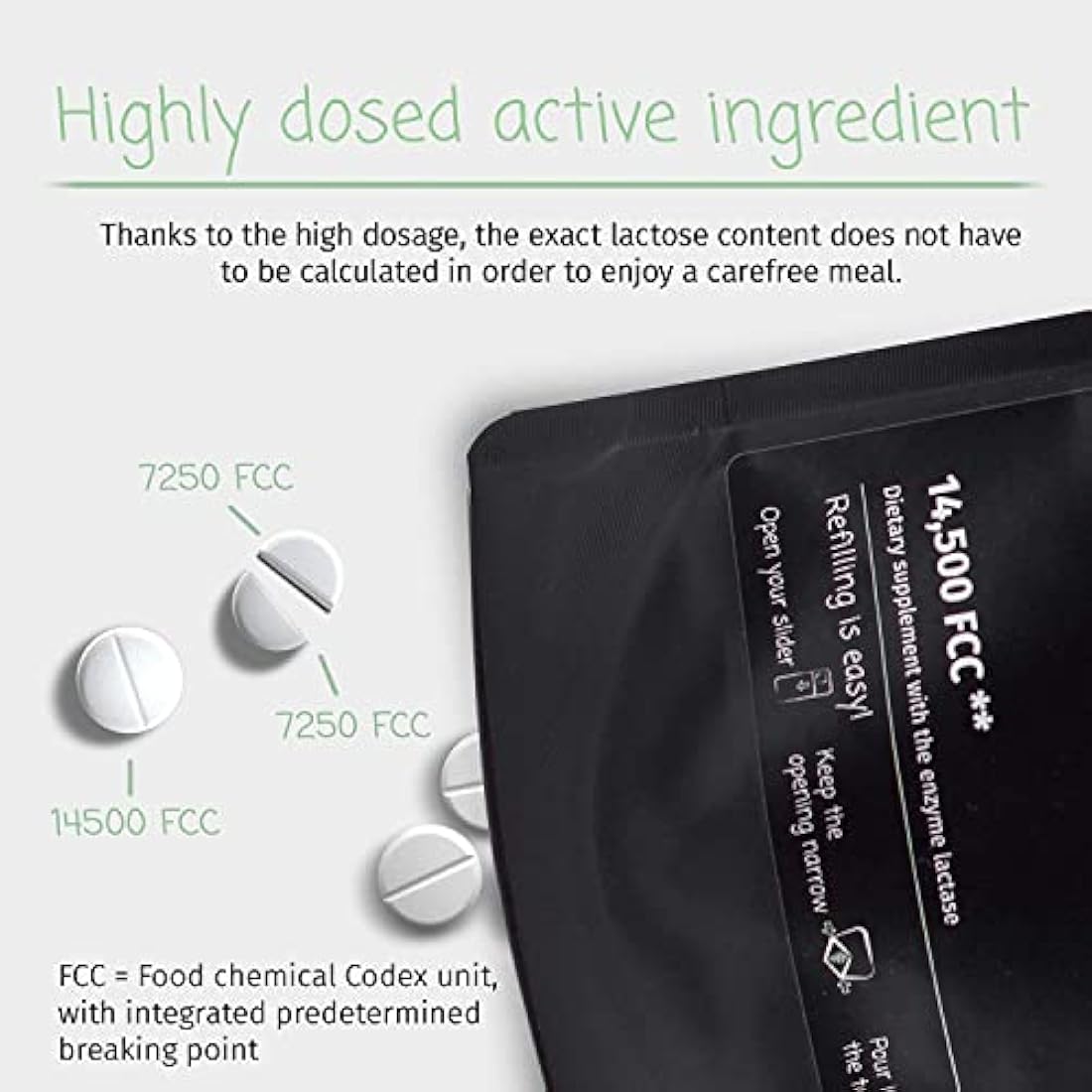 LactoJoy Lactase Tablets | Helps with Lactose Intolerance | Contains 45 Pcs. of Extra-Strength Dose (14,500 FCC) Lactase Enzyme Tablets | 100% Vegan | Supports The Lactose Digestion