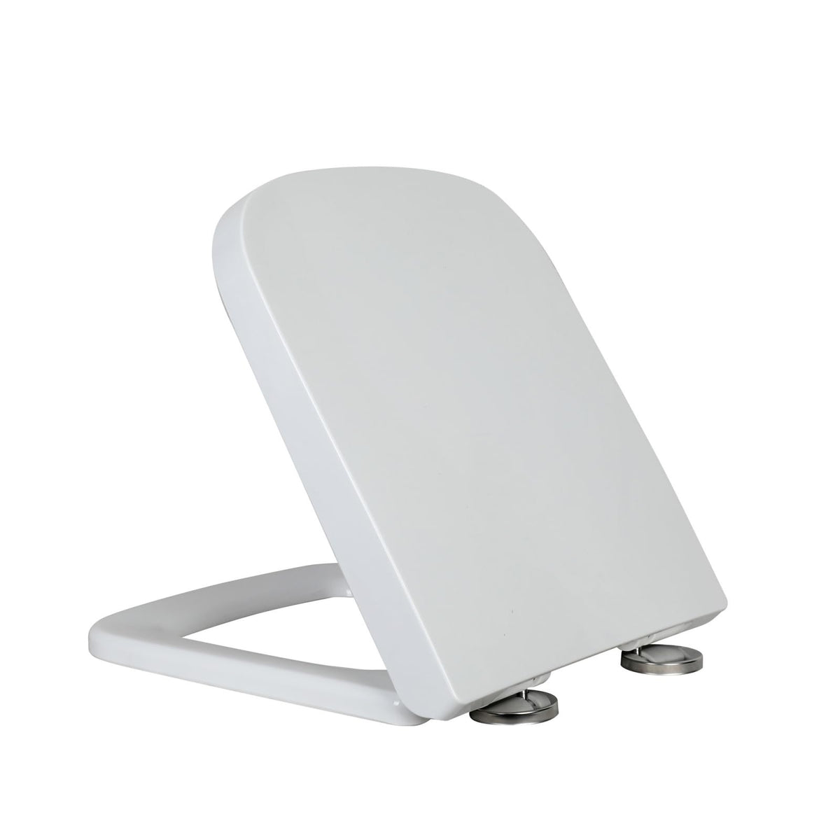 LOORMEI Toilet Seat Soft Close?Square Toilet Seat&Toilet Fittings,Heavy Duty Top Fixing Toilet Seat?Easy to Clean Hinges Use Premium Quality Plastic