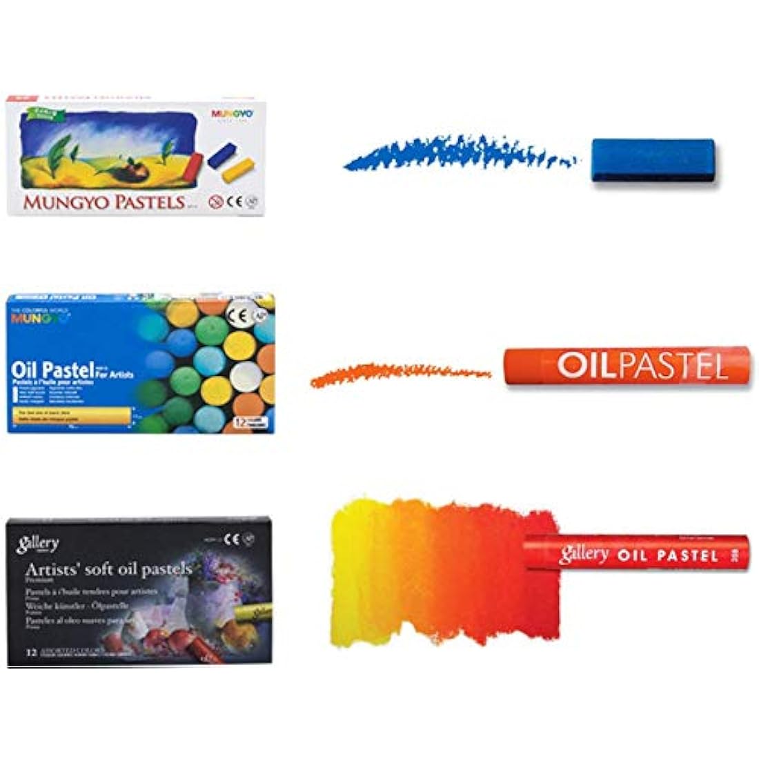 Mungyo Gallery Soft Oil Pastels Wood Box Set of 72 - Assorted Colors by Mungyo Gallery