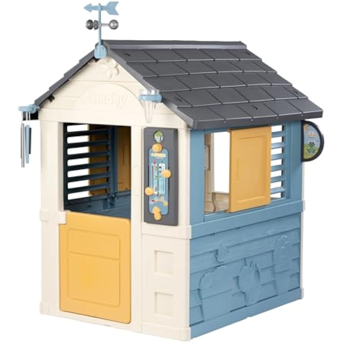 Smoby - 4 Seasons Playhouse for Children includes playful weather activities, Educational outdoor garden house for Kids