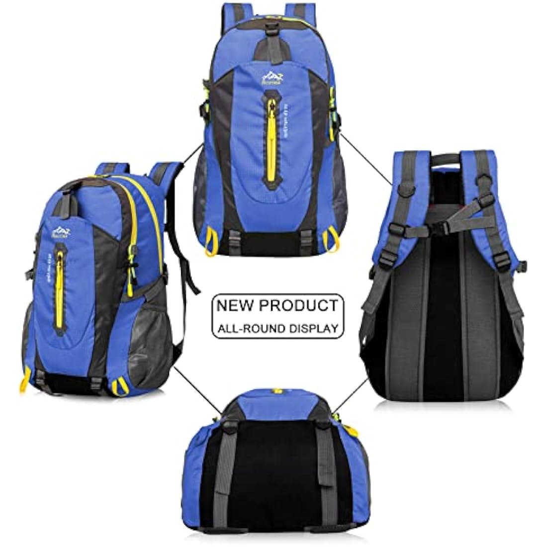 Besrina 40L Lightweight Hiking Backpack, Multi-functional Water-resistant Casual Camping Trekking Rucksack for Cycling Travel Climbing Mountaineer Outdoor Sport