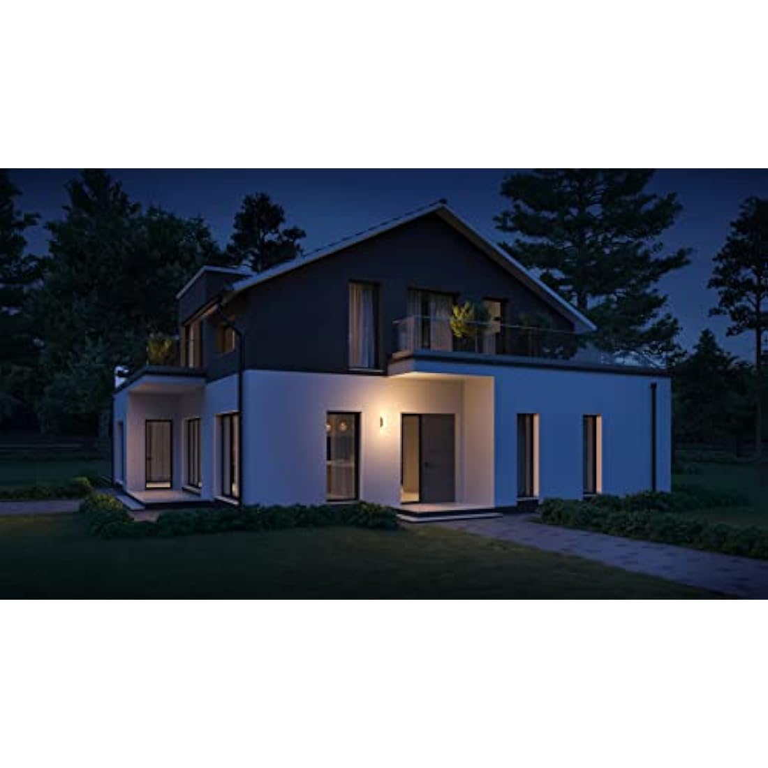 Steinel L 30 Anthracite Outdoor Wall Light, Patio Light without sensor, E27 Socket, Modern Wall Lamp, Impact Resistant