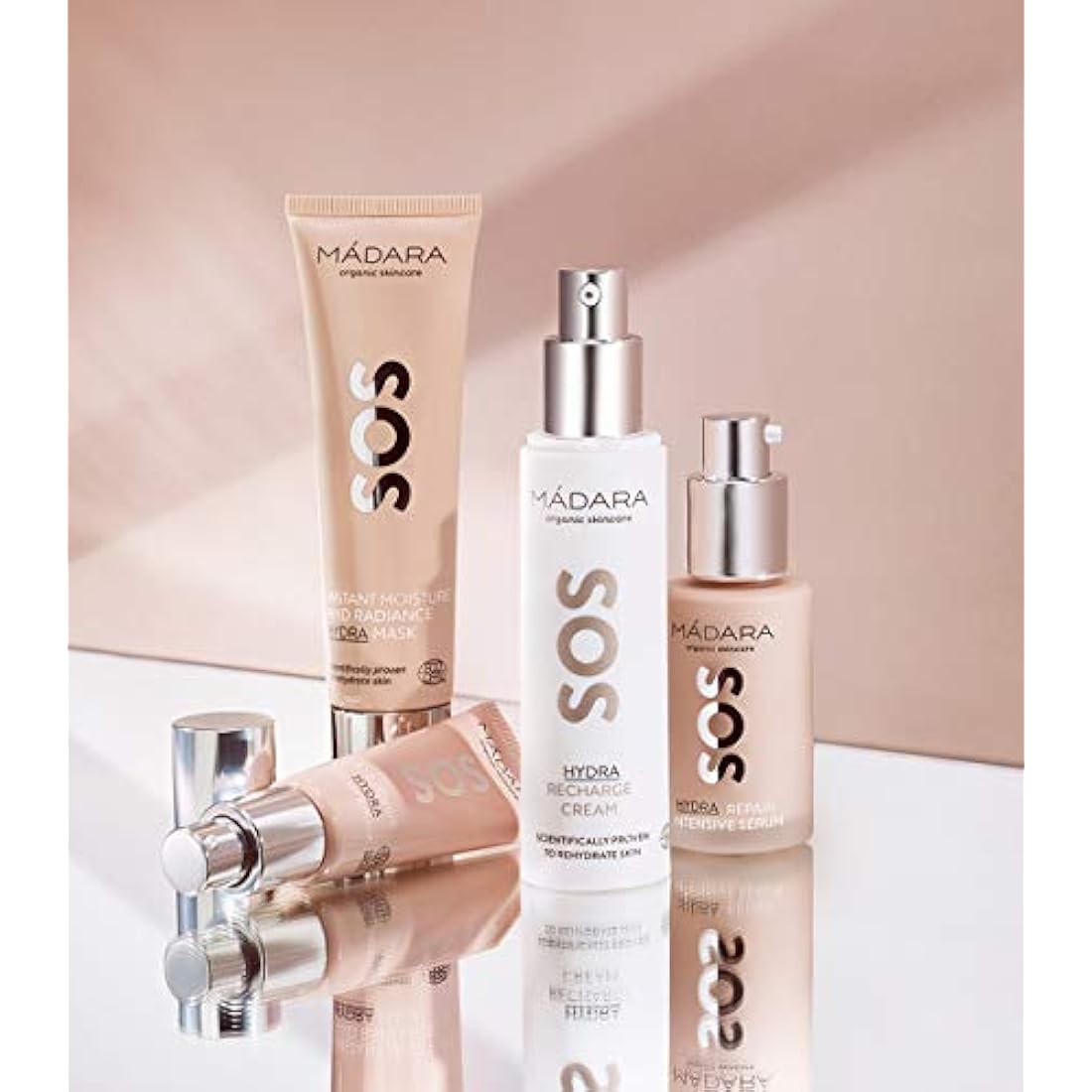 MÁDARA Organic Skincare | SOS Hydra Recharge Cream – 50ml, Intensely hydrating moisturiser with hyaluronic acid and linseed, Dermatologically proven face cream for dry skin, Organic certified
