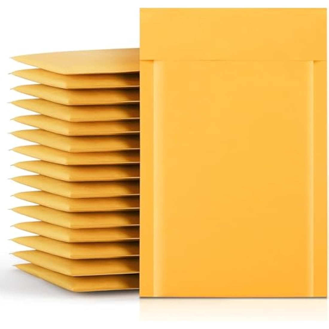 Switory Padded Envelopes Small 50pc 4X7 in(10.2x17.8cm) Yellow Bubble Mailers Self-Seal for Kraft Packaging Bags Gold Small Bubble Envelopes