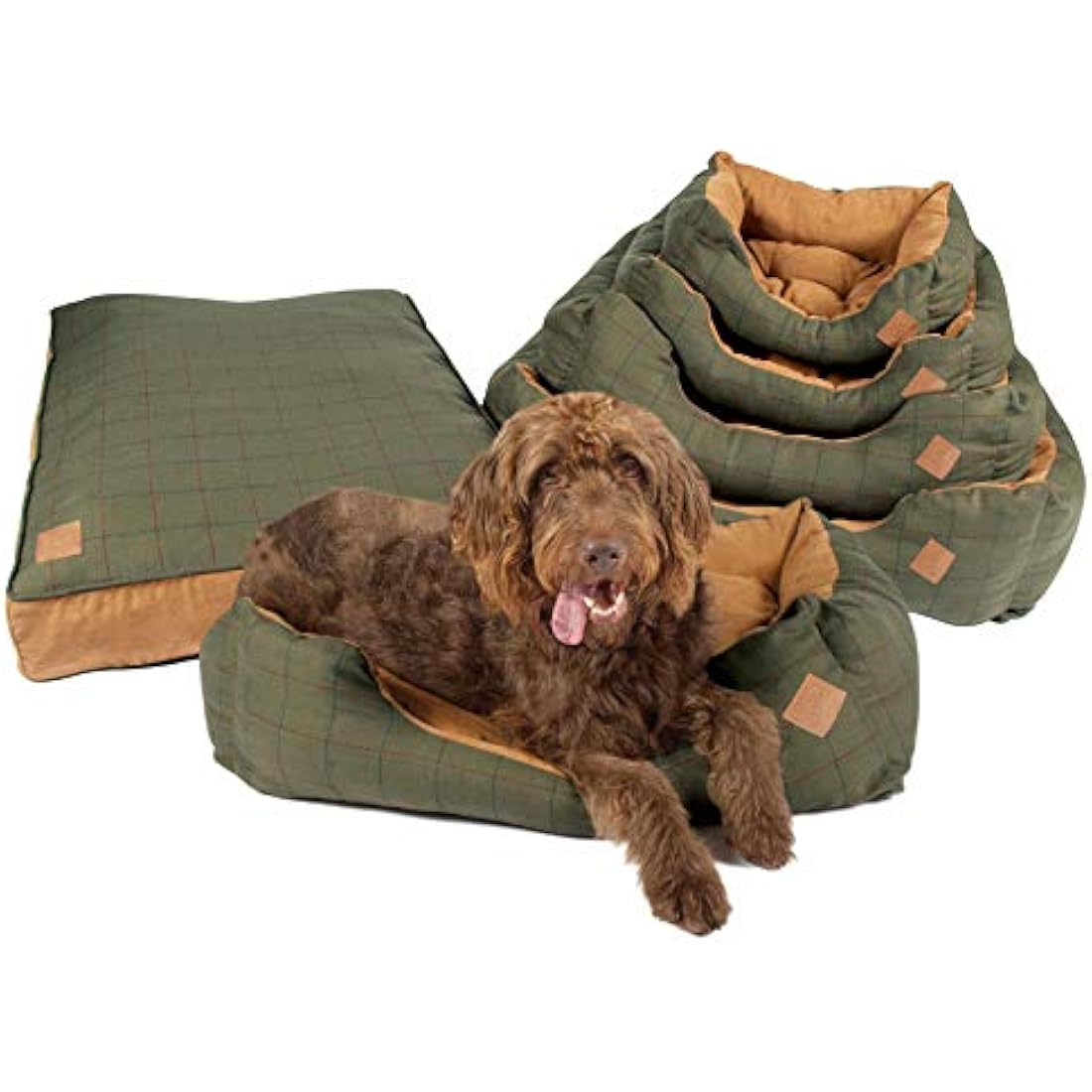 Danish Design Hunter Tweed Faux Suede Hard Wearing Fully Washable Dog/Puppy Snuggle Bed 34 Inch