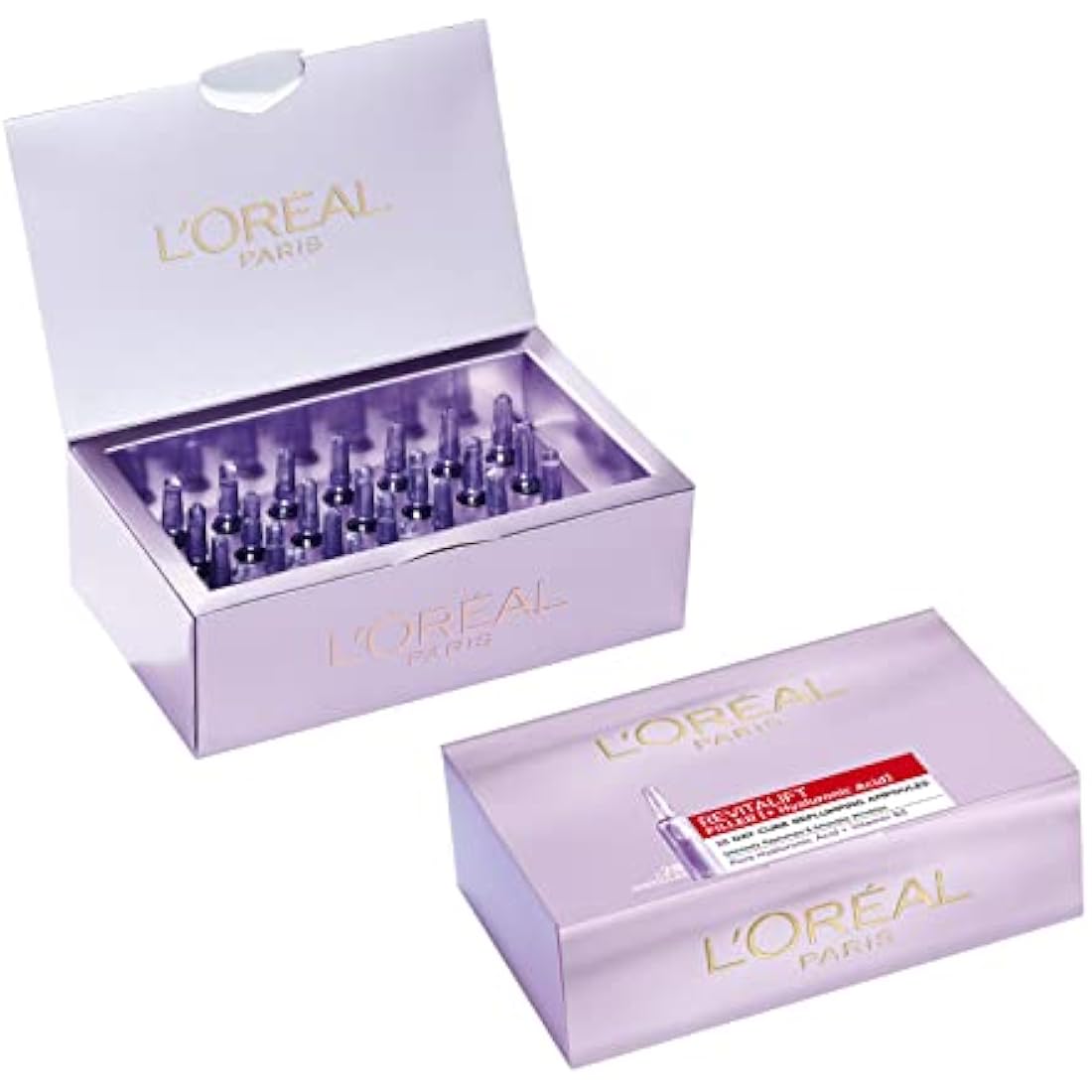 L'Oreal Paris Revitalift Filler Replumping Hyaluronic Acid Ampoules, 28-Day Bumper Pack,Treatment To visibly Smooth, Replump Skin & Reduce Fine Lines, 28 x 1.3ml