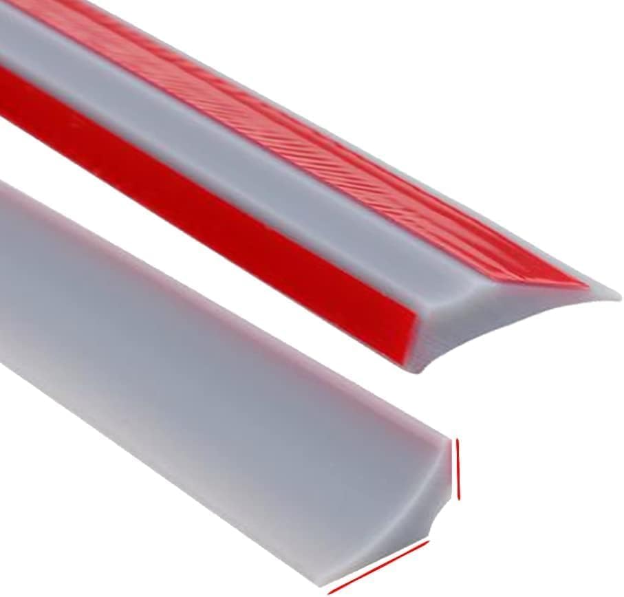 8M Grey Silicone Shower Tray Sealing Strip,Bath Sink Bathtub Edging Edge Seal Trim,Gap Cover Caulk,Wet Room Floor Water Barrier Retaining