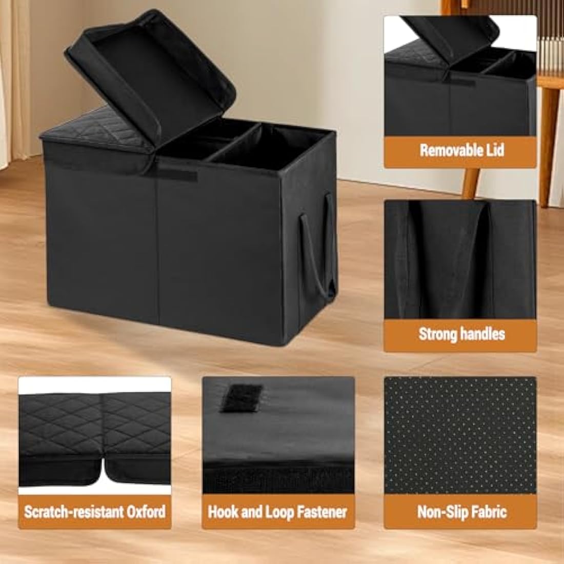 UNICITII Car Seat Extender for Large Dogs up to 120 LBS, Back Seat With Storage Organizer, Gap Filler for Front or Back