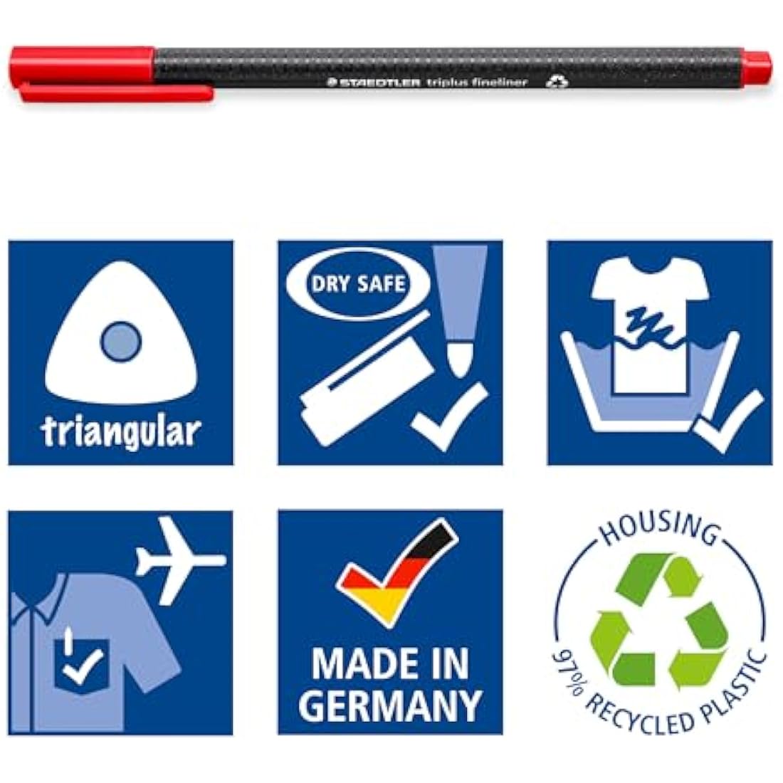 STAEDTLER 334 C60 Triplus Fineliner Superfine Pen, 0.3mm Line Width - Assorted Colours (Pack of 60)