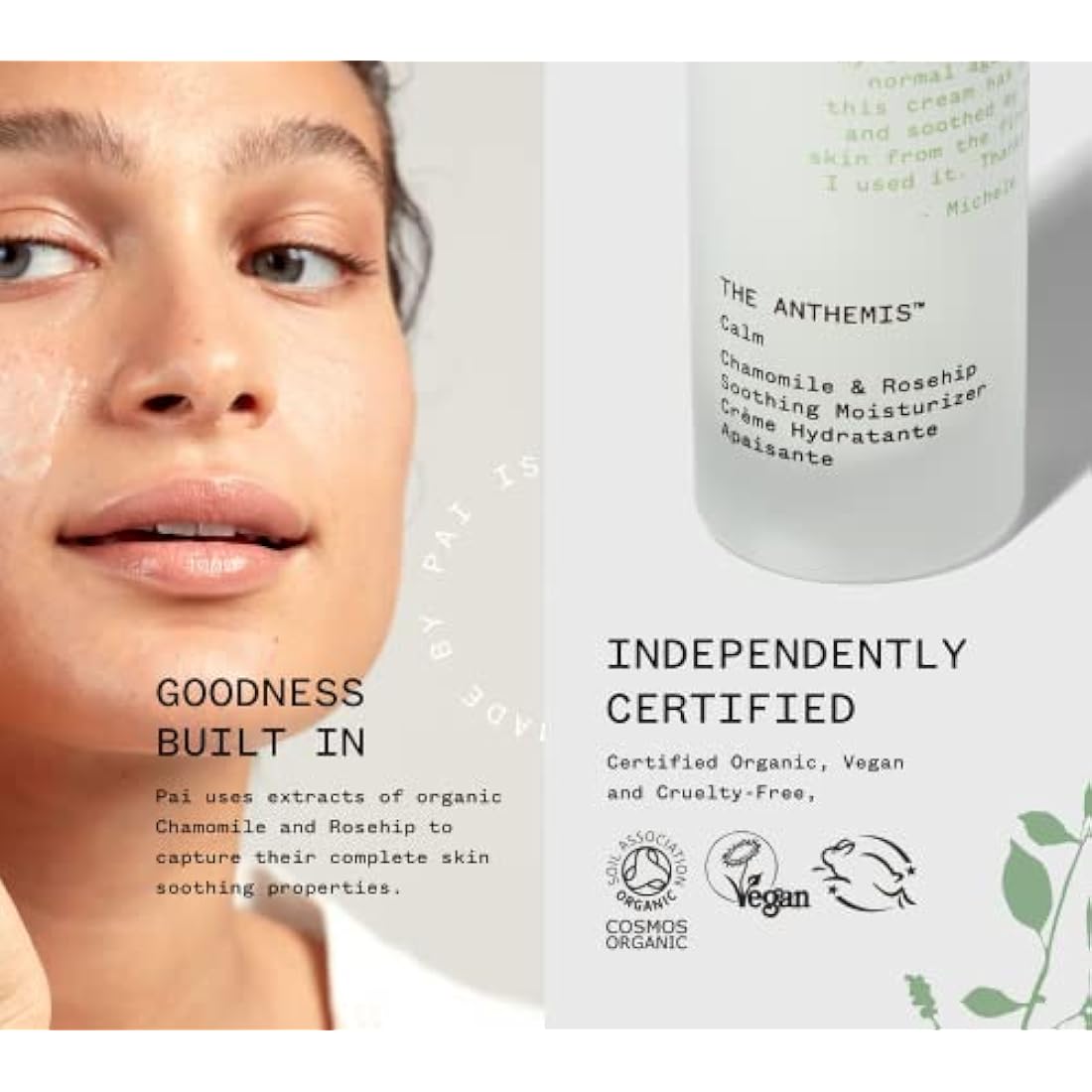 Pai Skincare The Anthemis Moisturiser 50ml, Face Moisturiser for Sensitive Skin, Calming Face Cream with Chamomile & Rosehip, Hydrates for Up to 24 Hours, Vegan & Cruelty-Free