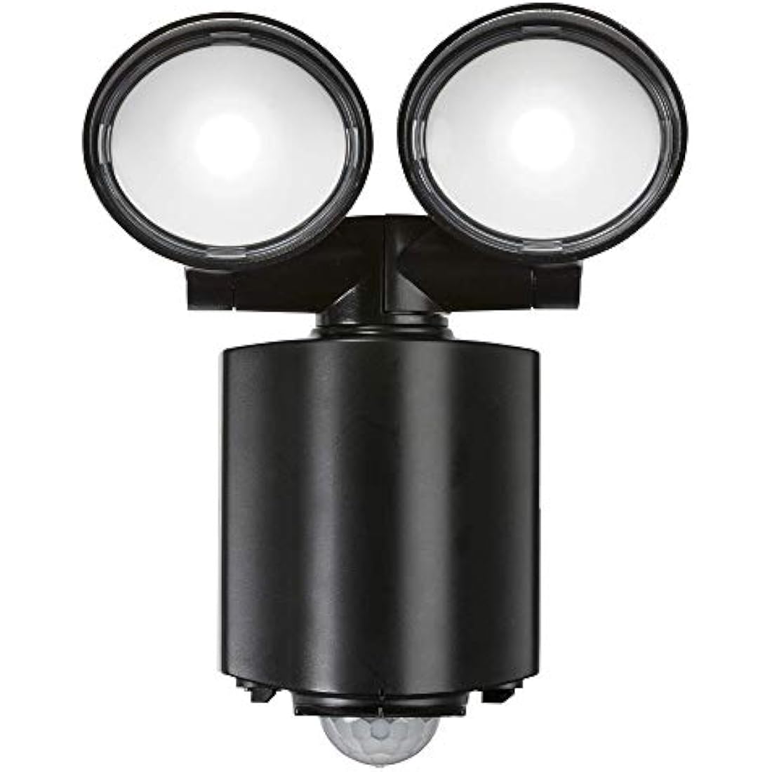 Knightsbridge 230V IP44 2x8W LED Twin Spot Black Security Light with PIR