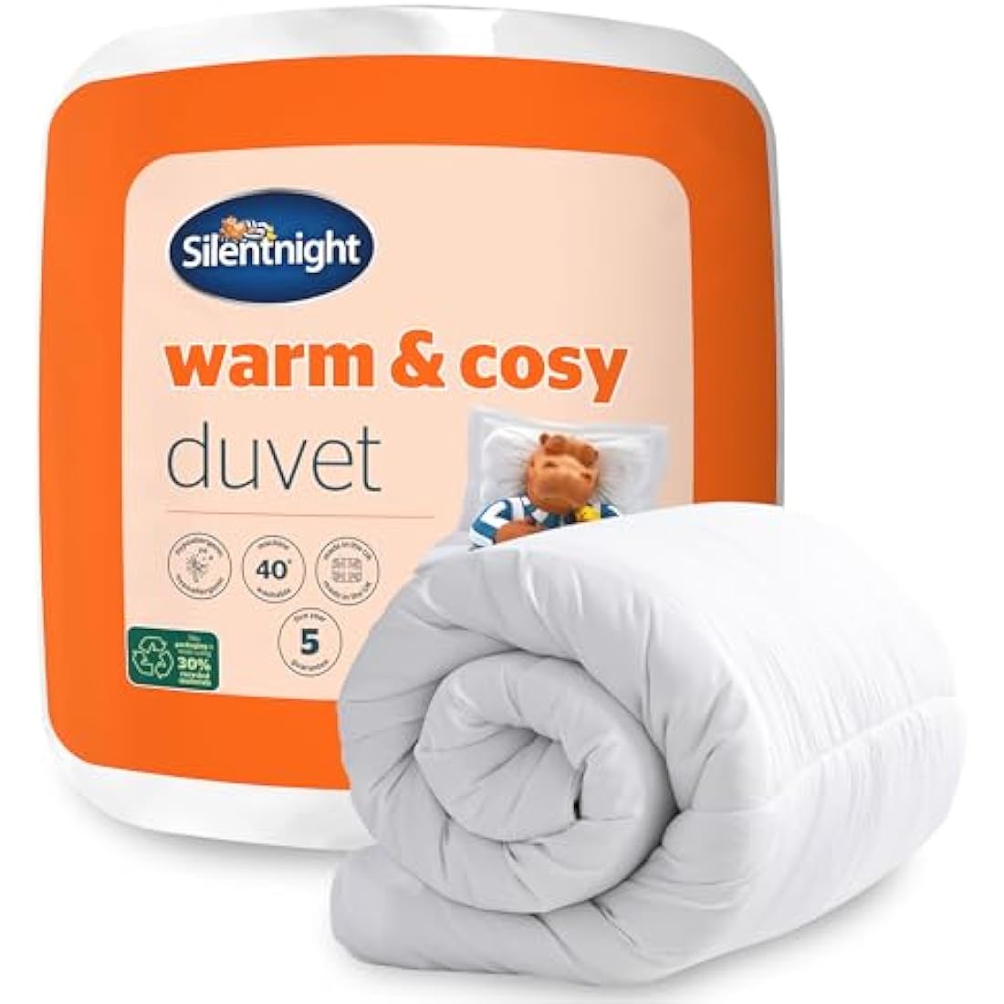 Silentnight Warm & Cosy Super King 15 Tog Winter Duvet – Extra Warm Thick Heavyweight Cosy Winter Quilt Duvet Ideal for Cold Nights – Hypoallergenic and Machine Washable - Super King - 260x220cm