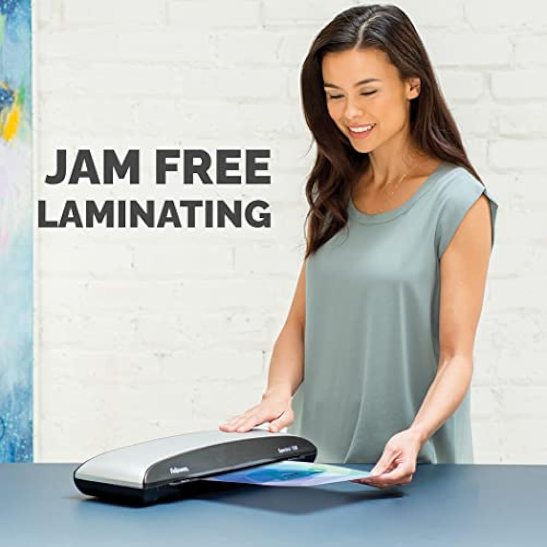 Fellowes Spectra A3 Laminator Machine for Home Office Use - Fast 4 Minute Warm Up Time with Auto Shut Off & Sleep Mode Feature – 80-125 Micron, 10 A4 Laminating Pouch Starter Pack Included, Black/Grey