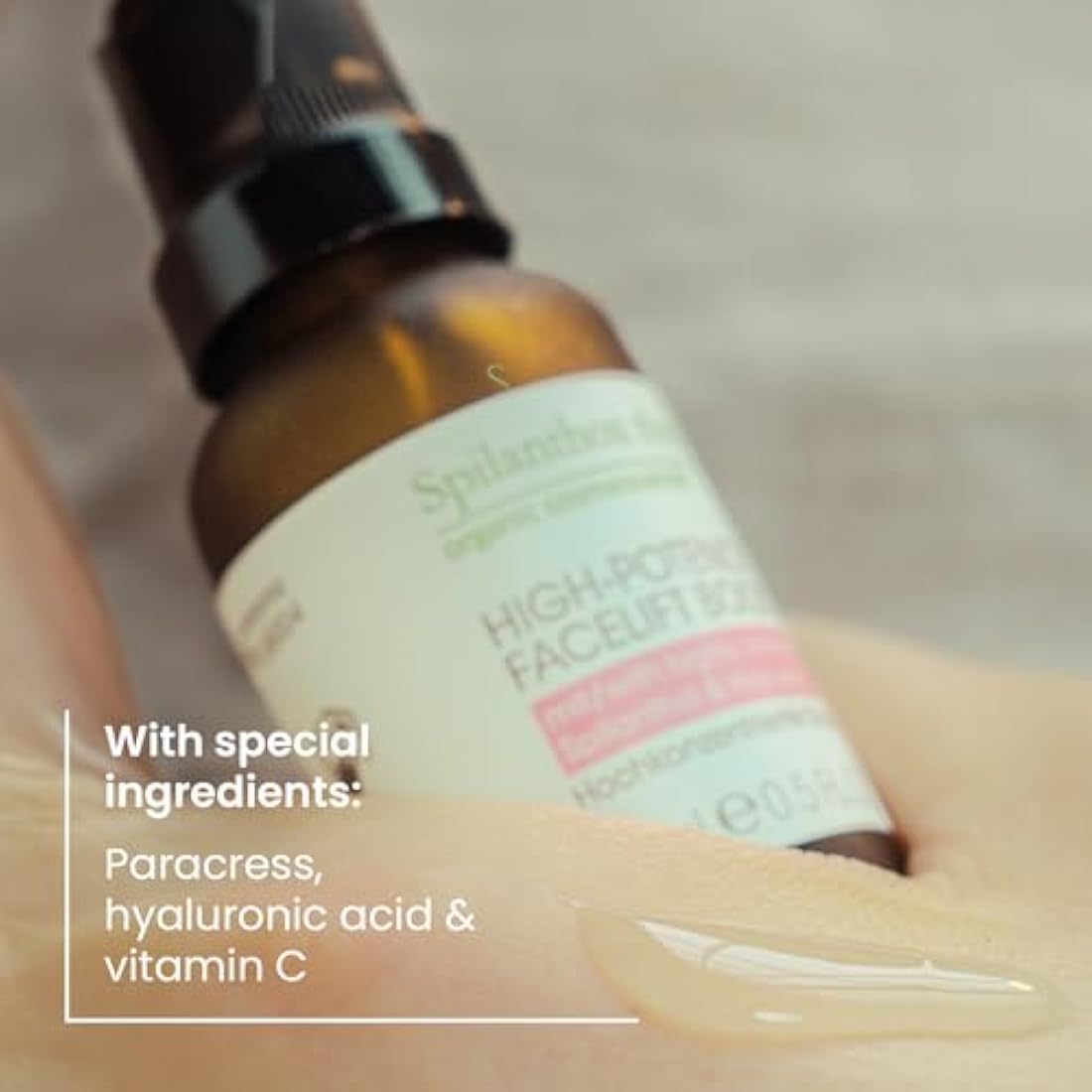 Spilanthox therapy - High-Potency Facelift Booster - Facial Serum for Wrinkle Reduction - Anti-Aging Facial Care - Spilanthol, Hyaluronic Acid & Vitamin C - Vegan Natural Cosmetics - 15ml
