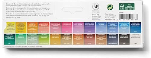 Winsor & Newton, Cotman Watercolour, 'Complete Travel Tin' , 24 x Half Pans
