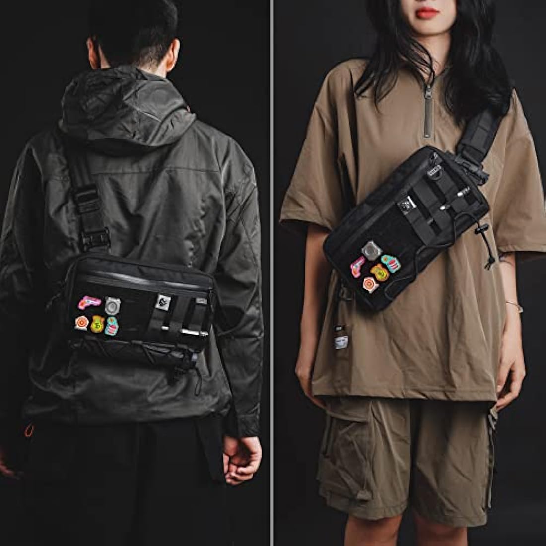 TACTICAL_GEEK Cache L3 EDC Sling Bag, Lightweight Nylon Shoulder Daypack, Crossbody Bag, Hiking Ambidextrous Strap, Travel Hiking Concealed Carry, Chest Backpack Casual Shoulder for Daily
