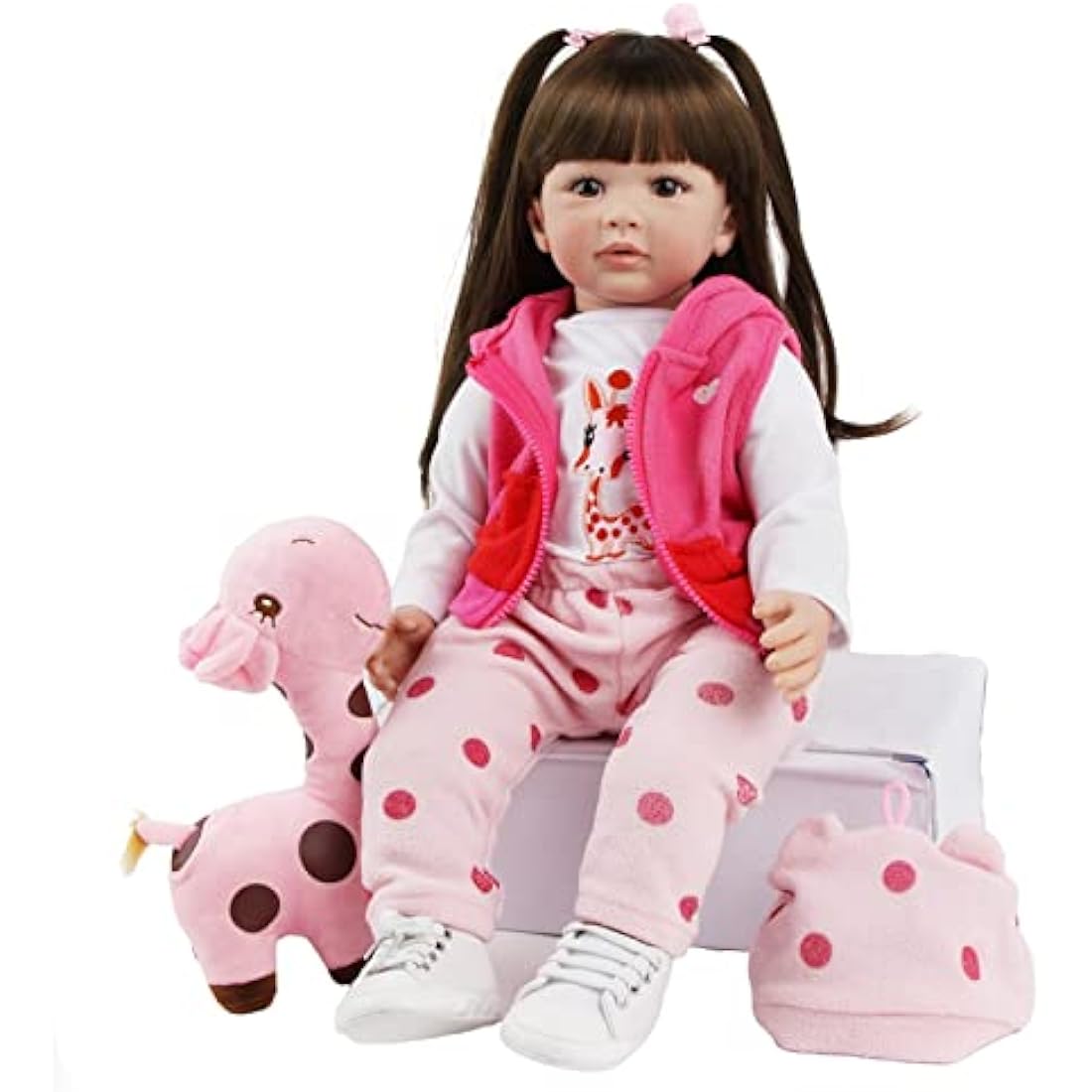 ZIYIUI 24inch Reborn Dolls Baby Soft Silicone Lifelike Girls Realistic Babies That Look Real Life Newborn Toddler for Kids Open Eyes