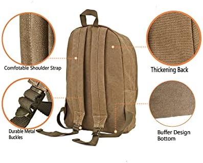 seemeroad Canvas Vintage Backpack Lightweight Travel Daypack Laptop Backpack College Student Rucksack for Men Women