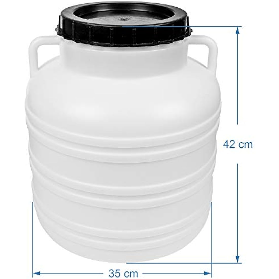 Browin 360130 Wide-Neck Barrel 30 L with Lid White 30 L