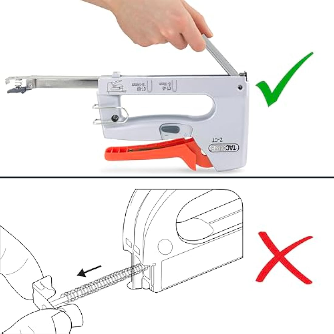 Tacwise 1763 Z-CT Heavy Duty Duo Metal Cable Tacker with 4000 Staples, Uses CT-45 and CT-60 Staples