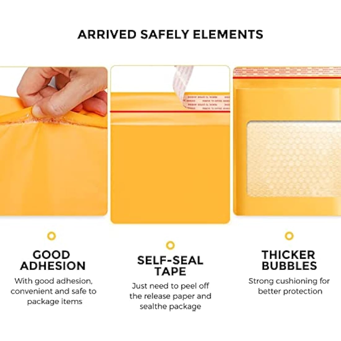 NaXew Padded Envelopes A5, with Easy Tear Strip Peel + Seal Bubble Mailer Bags Postal Wrap Envelope Cushioned Protective Packaging 150 x 215 mm (Yellow A5, 10pcs)
