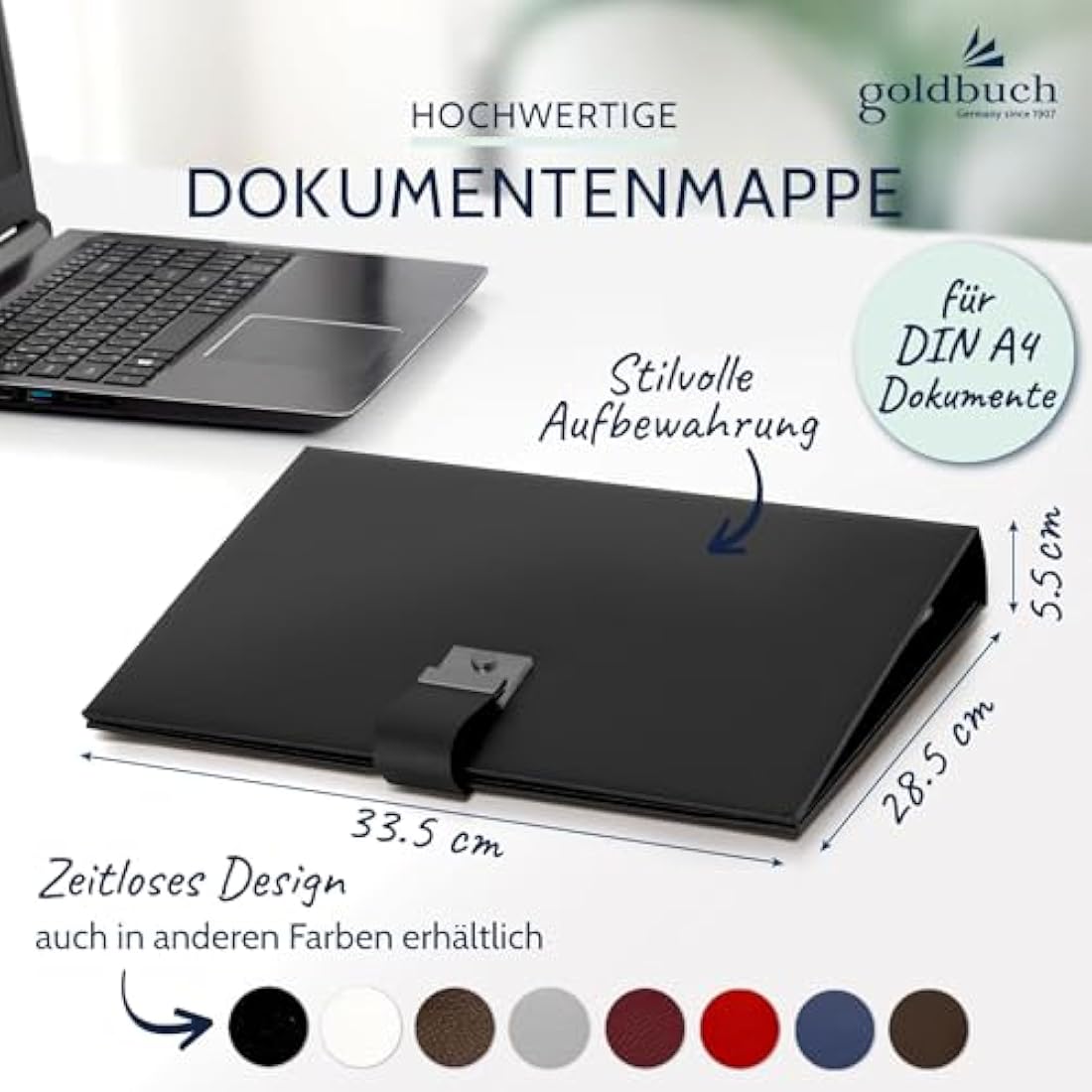 Goldbuch 53523 Bologna Document Folder Black