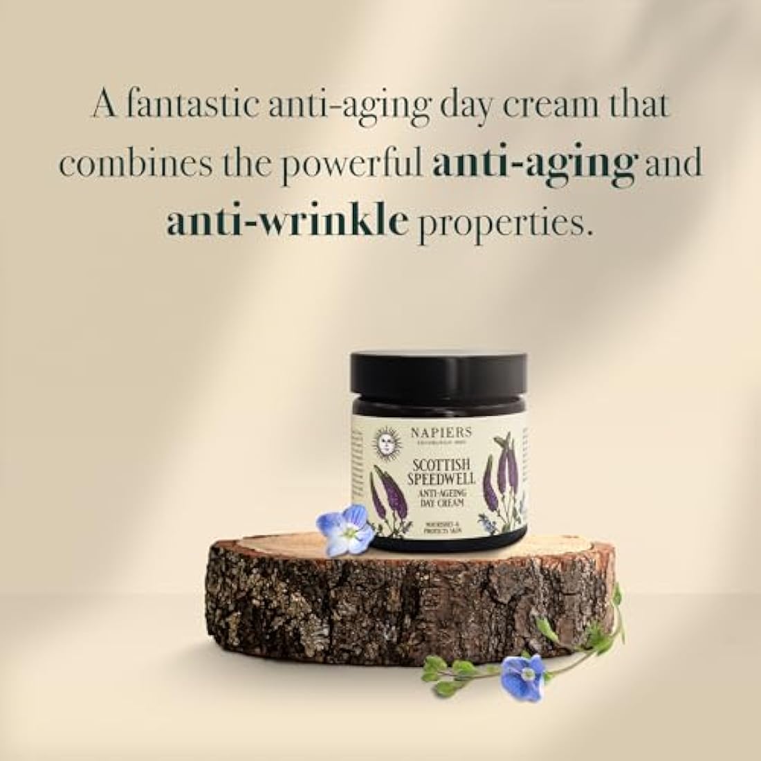 Napiers Speedwell Ageless Day Cream - Anti-Aging & Wrinkle Reduction with Scottish Speedwell & Organic Seaweed - 60ml