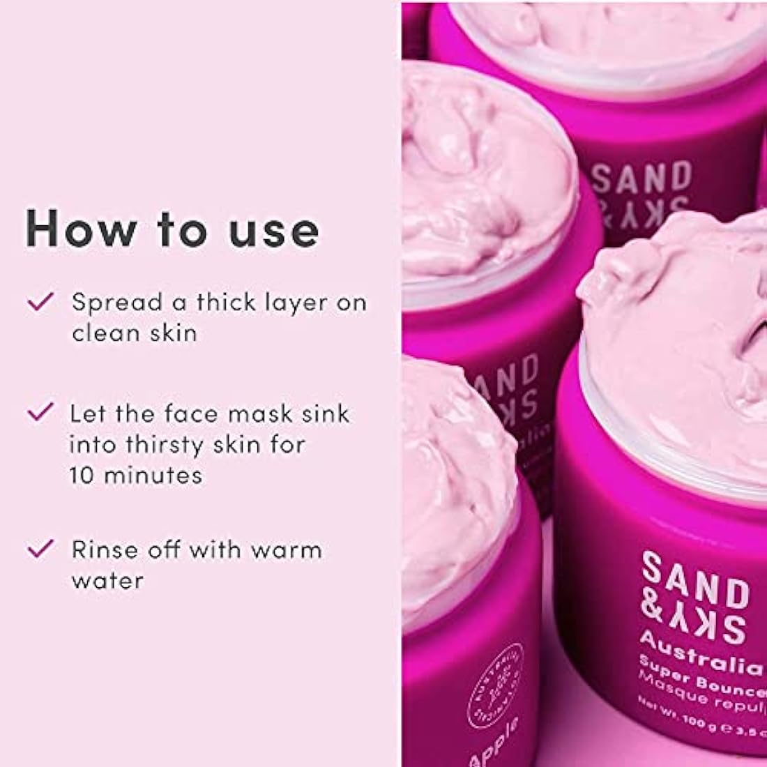 Sand & Sky Australian Glow Berries Brightening Face Mask with Vitamin C & Hyaluronic Acid - Anti-Wrinkle Sleeping Mask, For Radiant Skin, 2.1 oz