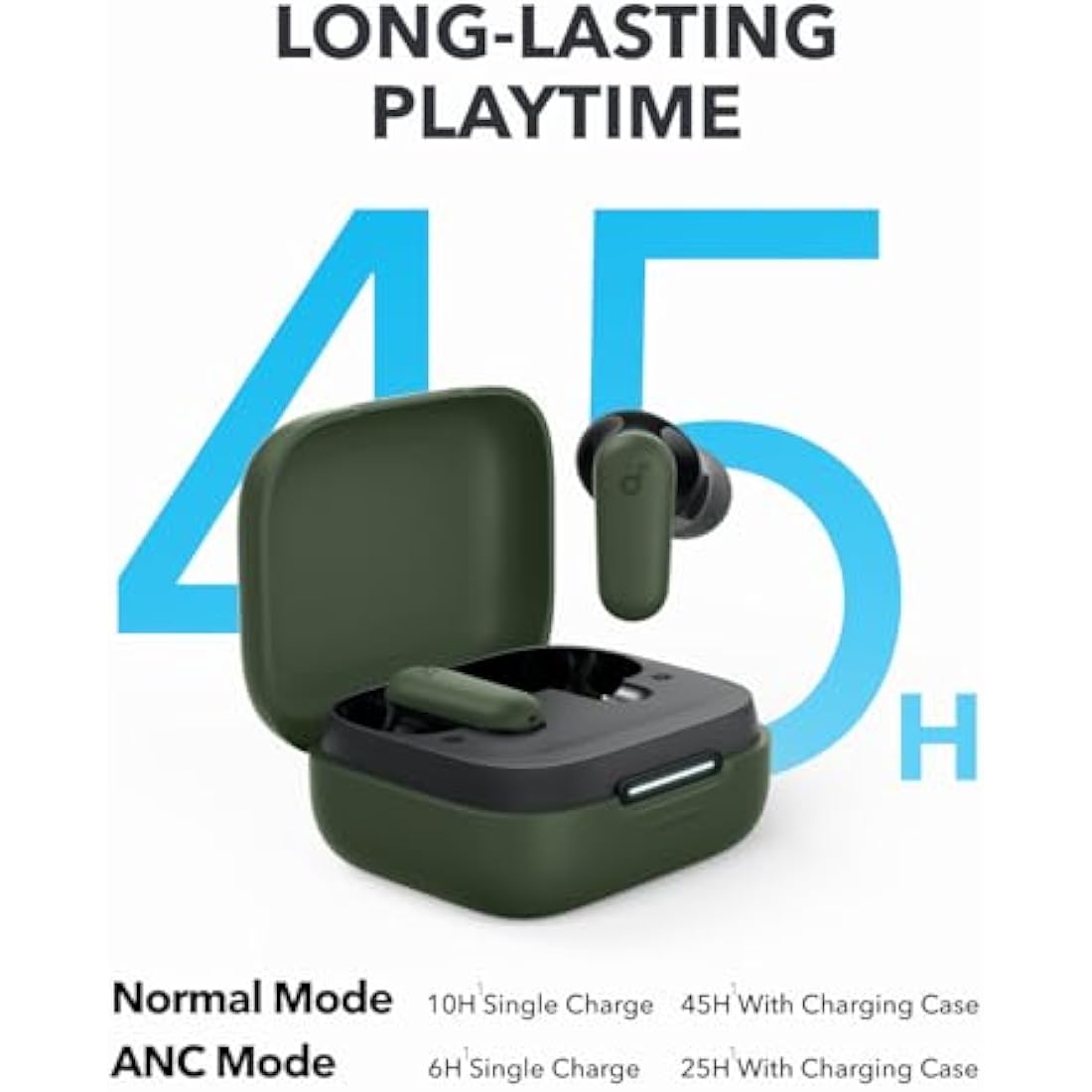 soundcore P30i by Anker Noise Cancelling Earbuds, Strong and Smart Noise Cancelling, Powerful Bass, 45H Playtime, 2-in-1 Case and Phone Stand, IP54, Wireless Earbuds, Bluetooth 5.4, App Control