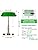 FIRVRE Bankers Office Desk Lamp, Vintage Green Glass Table Lamp with Brass Base, Classic Retro Light with Wireless Charging&USB Port