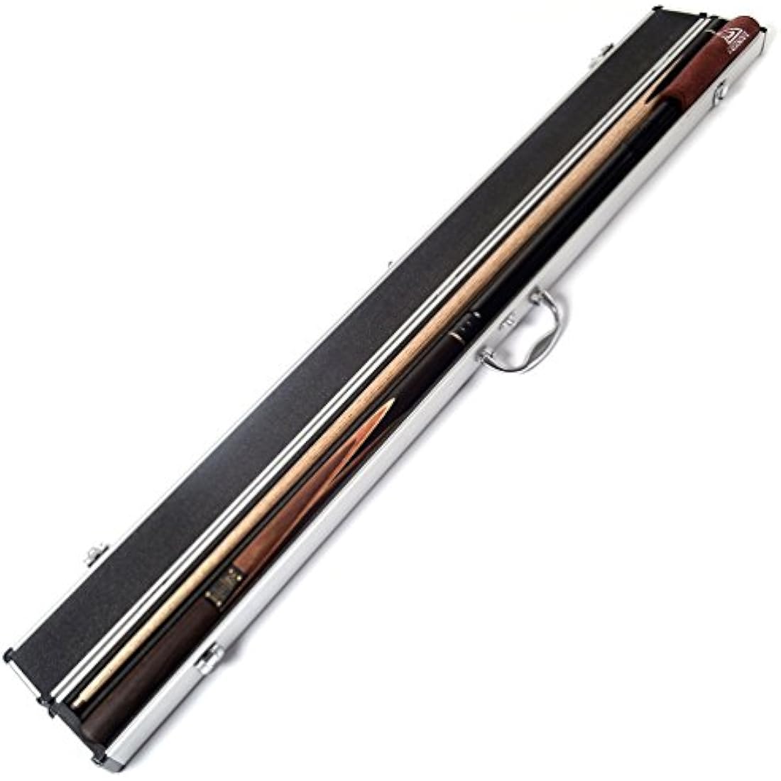 CUESOUL 57" 3/4 Jointed Snooker Billiard Pool Cue Handcrafted 18oz with Telescopic Aluminium Extension & 6" Walnut Extension, Ash Shaft & Walnut Butt, in Aluminium Cue Case, 9.5mm Tip Snooker Cue Set