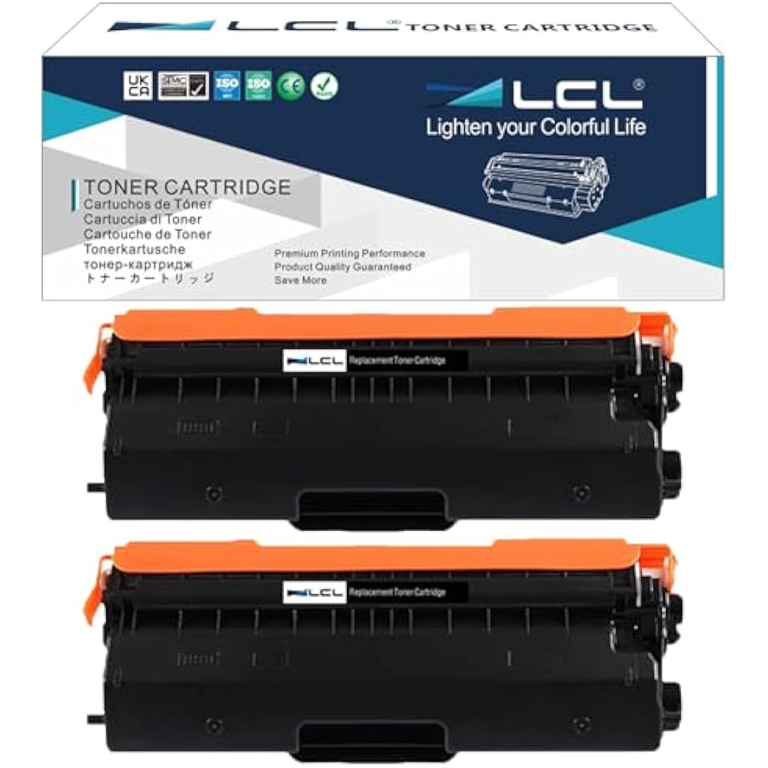 LCL Compatible Toner Cartridge TN-421 TN-423 TN421 TN423 TN423BK TN-423BK 6500Pages (2PK Black) Replacement for Brother MFC-L8900CDW HL-9310 HL-L9310CDW MFC-L9570 MFC-L9570CDW HL-L8260CDW HL-L8360CDW