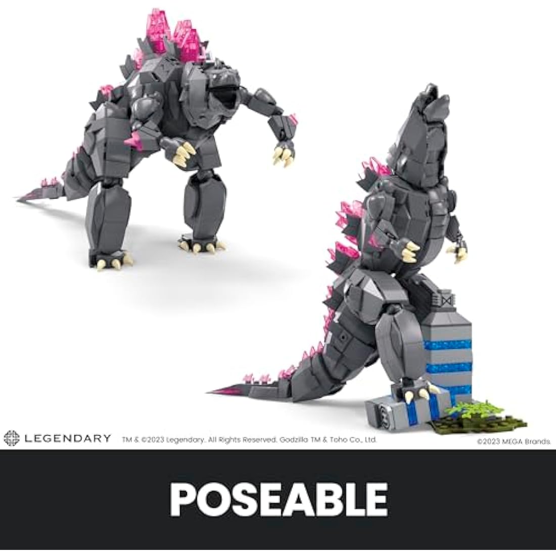 Mega Godzilla x Kong: The New Empire Building Set, Godzilla Action Figure with 543 Pieces and Accessories, Build & Display Toy for Adult Collectors, HTR78