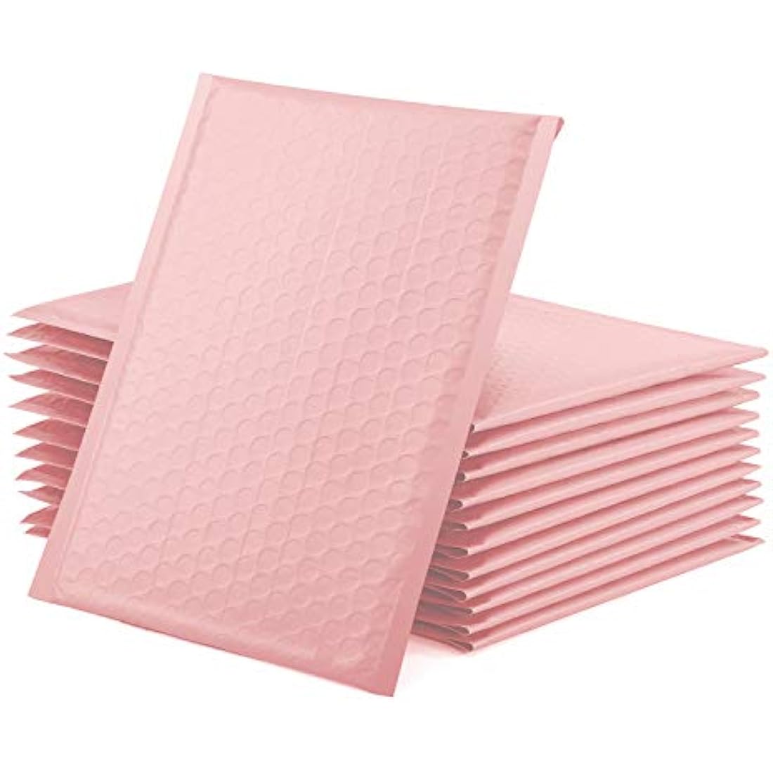 Switory 25Pcs Padded Envelopes, 15.3x22.9cm Bubble Mailers with Easy Tear Strip Peel and Seal Mailer Bags Postal Wrap Envelope Cushioned Protective Packaging, Pale Pink (Inside Size: 15.3x22.9)