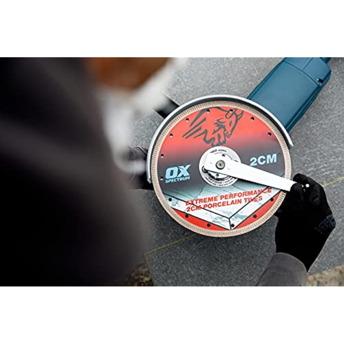 OX Pro 2CM Porcelain Cutting Blade - 230/22.23mm, Blue