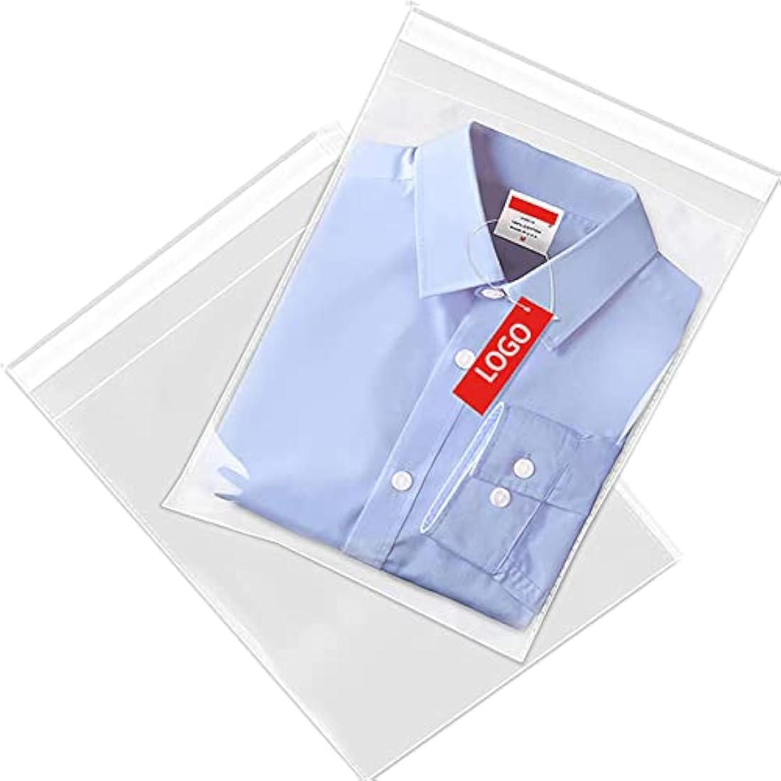 Sabco - 100 Clear Display Bags- Cello Bags OPP- Self Seal Cellophane For Presentation - Food Safe -10 Sizes - Ideal For FBA Cards Envelopes Pictures (10 x 14")