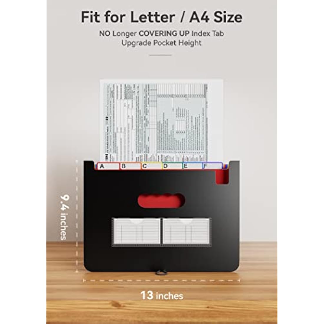 ABC life Expanding File Folders, A4 Accordion Document Organiser Folder Portable Rainbow File Organiser Filing Boxes High Capacity Storage Bag for School/Home/Office