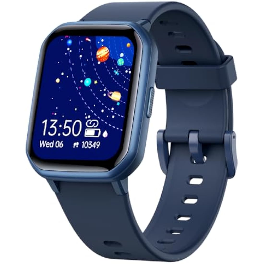 Kids Smart Watch for Boys,IP68 Waterproof Kids Fitness Tracker Watch with 1.5 Inch DIY Face,Heart Rate Sleep Monitor,19 Sport Modes,Calories Counter,Alarm Clock,Great Gifts for Children 6+ (Blue)