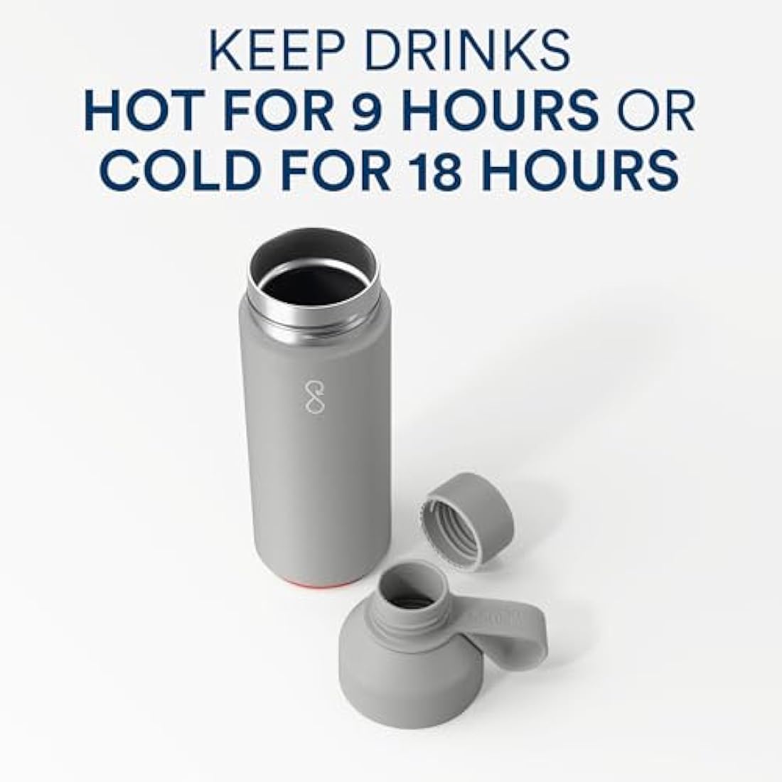 Ocean Bottle - Recycled Stainless Steel Bottle - Eco-Friendly & Reusable (Original 500ml, Rock Grey)