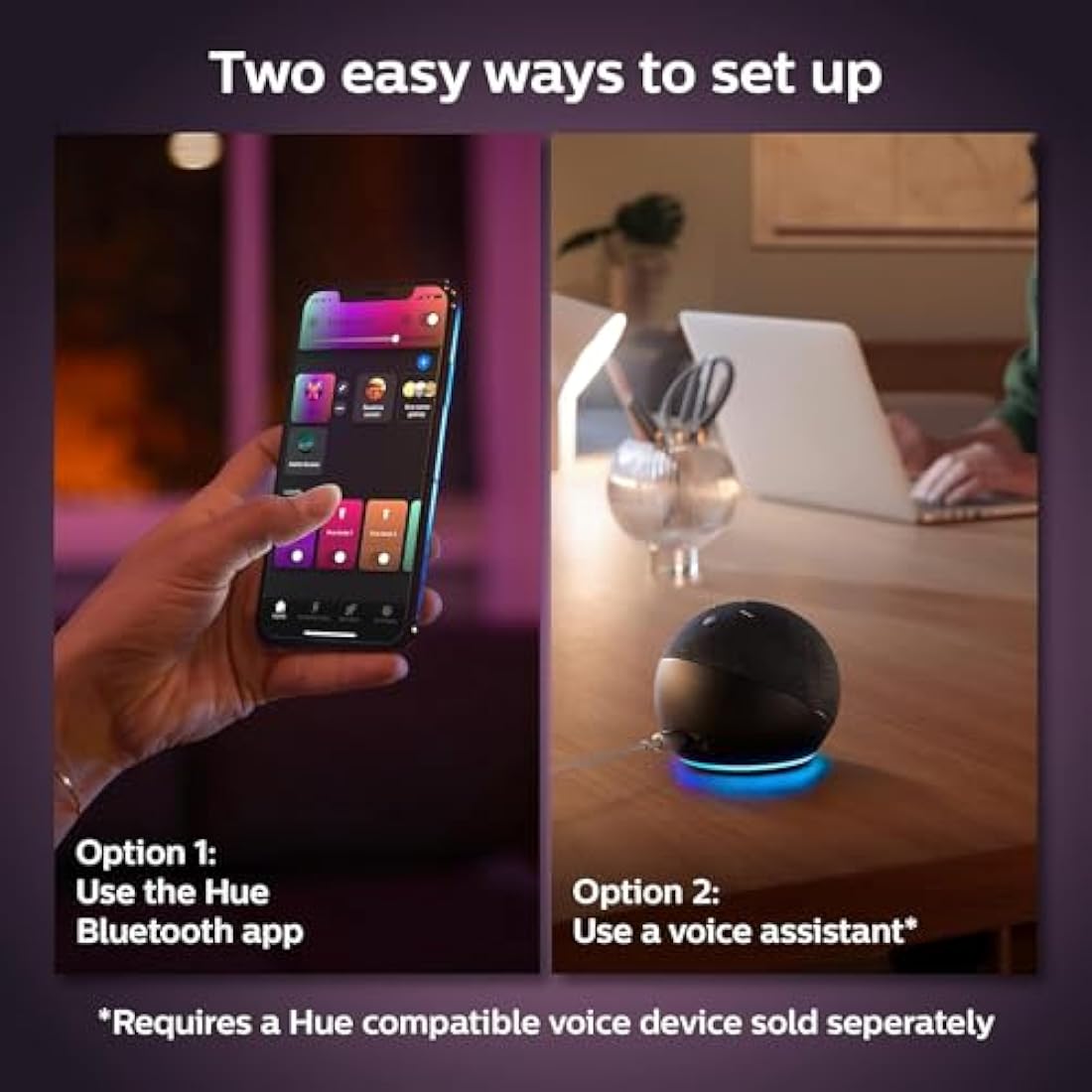 Philips Hue White and Colour Ambiance Smart Light Bulb [E14 Small Edison Screw] with Bluetooth. Works with Alexa, Google Assistant and Apple Homekit