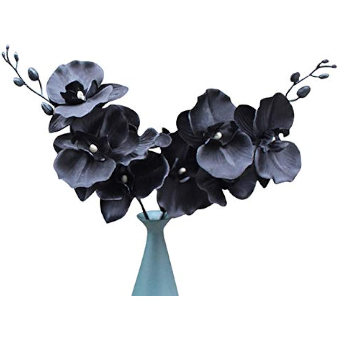 Artificial Orchid Stems Set of 3,18” Black Dancing Orchid,UV Resistant No Fade Simulation Phalaenopsis,Silk Plants Real Touch Orchid for Christmas Flower Arrangements Wreaths,Wedding Photography