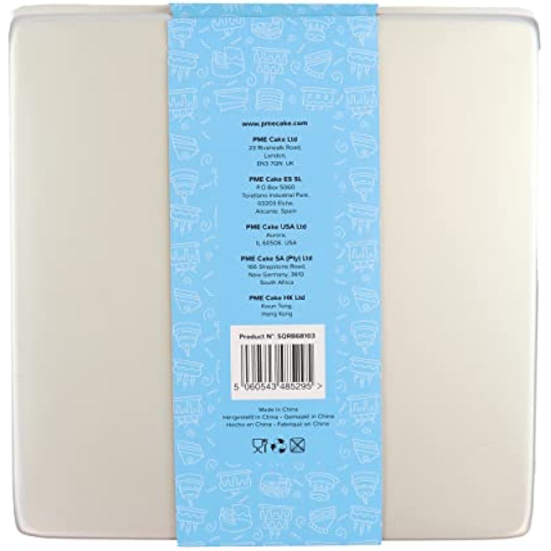 PME Square Cake Pans 6, 8, 10-Inch x 3-Inch Deep, Set of 3, Silver (SQRB68103)
