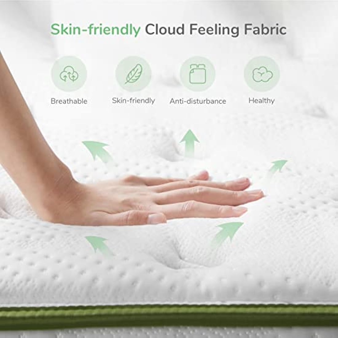 Novilla Gel Memory Foam Pocket Sprung Mattress, 7 Inch Single Mattress Medium Firm, 3FT Hybrid Mattress with Skin-friendly Oeko-tex Fabric and Breathable CertiPUR-US Foam 90x190x18cm