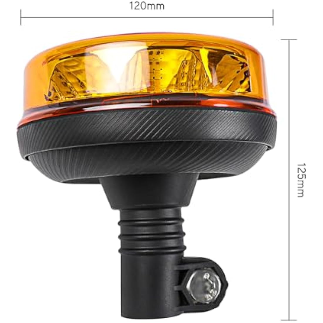 Yinaolan LED Amber Warning Beacon Light, 16LEDs 12/24V Orange Blinking Lamp 4 Flash & 2 Rotating Patterns for Agricultural Machines, Commercial Vehicle, School Bus, Tractor Excavators Truck